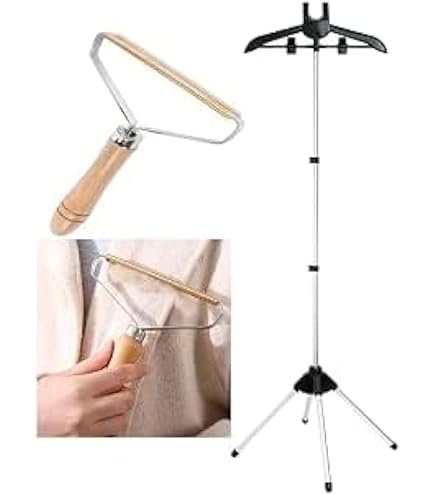 Cintre 1/2 – Support De Cuiseur Vapeur En Tissu Rotatif à 360 Degrés | Cintre à Vêtements Pliable Pour Machine à Repasser Portable, Support