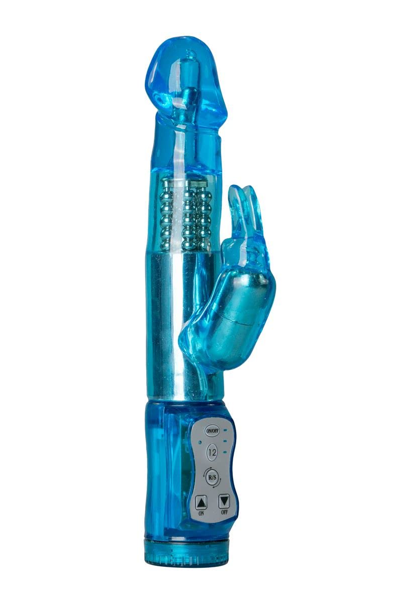 EasyToys - Rabbit Vibrator - Blue - 24 cm - G Spot Vibrator Stimulator - Wand Vibrator - Discreet Packaging