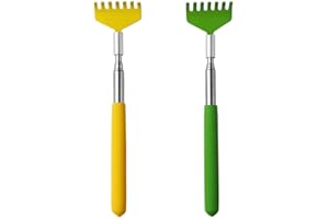 MIUPOO Mini Zen Sand Rakes Tool Decoration Garden Sand Rake Feng Shui Decoration for Home Office 2 Pieces(Yellow + Green)