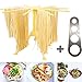 Lanting Foldable Pasta Drying Rack with Stainless Steel Pasta Ruler,Spaghetti/Pasta Drying Rack or Household Noodle Dryer Stander,Compact for Easy Storage,Quick Set-Up,Easy to Cleaning