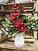 Floral Supply Online - White Home Decor Vase and Flower Guide Booklet - Decorative Glass Flower Vase for Floral Arrangements, Weddings, Parties, and Office Decor.