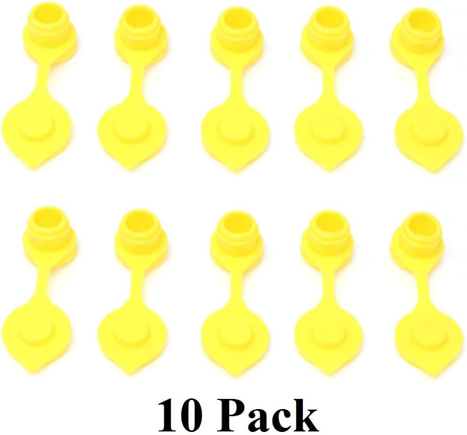JSP Manufacturing Pick a Pack Yellow Fuel Gas Can Vent Cap Chilton Briggs Rotopax Gott Anchor Multipack Pricing (10): Garden & Outdoor