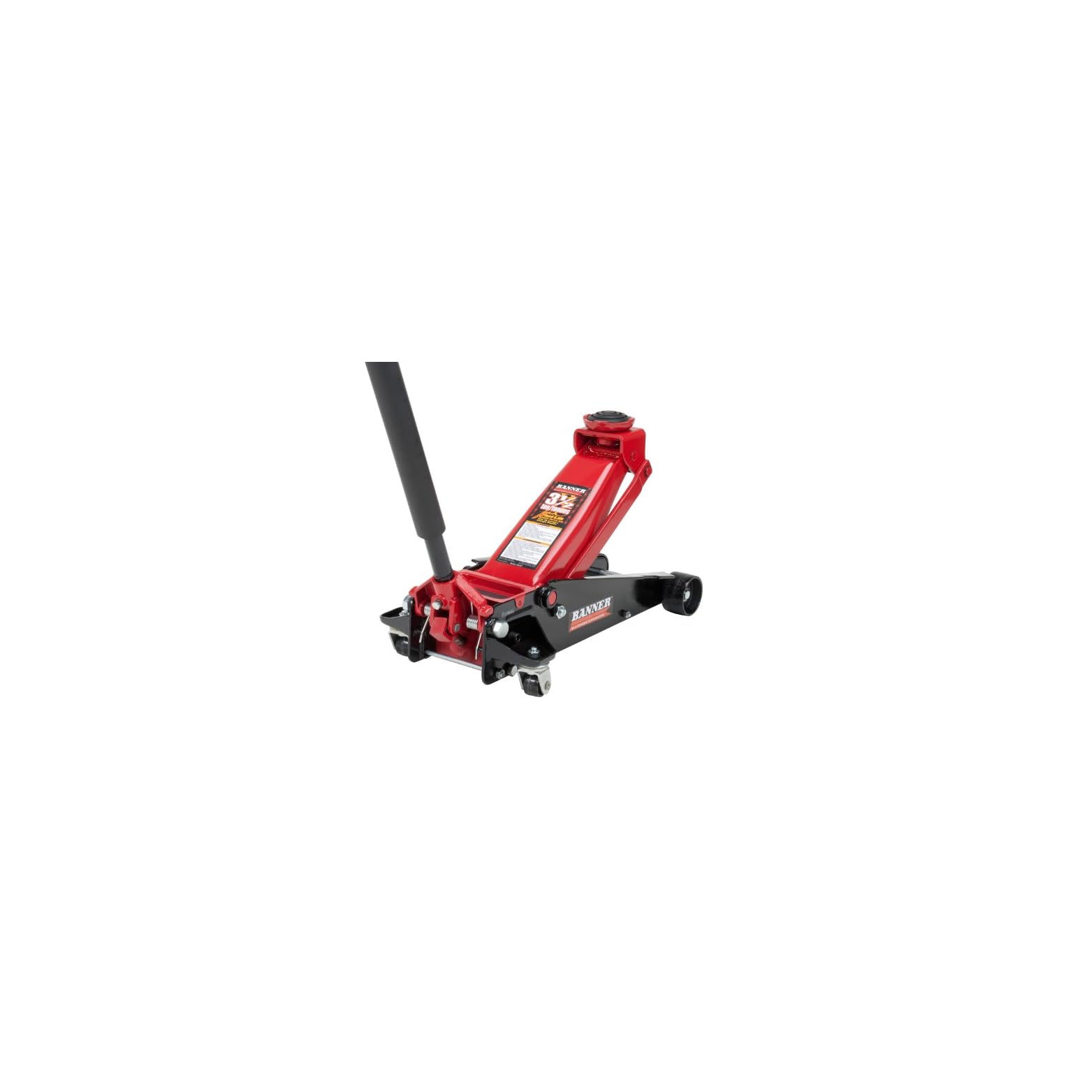 Blackhawk B6350 Black/Red Fast Lift Service Jack 3.5 Ton Capacity, 28