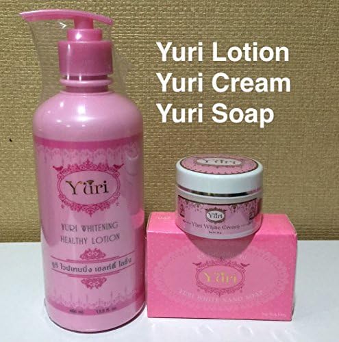 Beauty Set : Double Set Whitening Body Set,Yuri White lotion+Yuri White cream+Yuri White Soap [Free Facial Hair Epicare Spring A1Remover]B348
