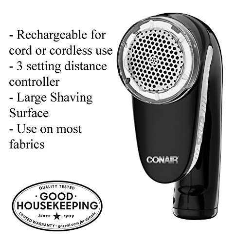 5 Conair+Fabric+Defuzzer+Shaver+Rechargeable+Black