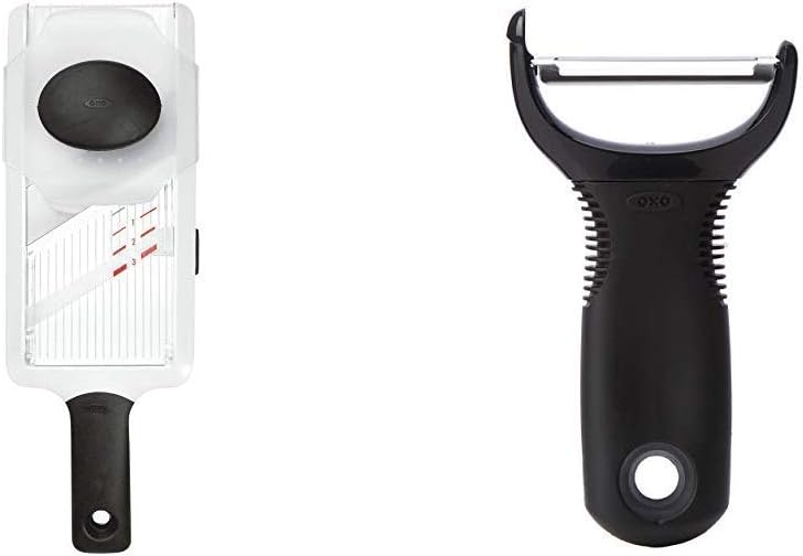 OXO Good Grips Mandoline Slicer, White/Black & Good Grips Y Peeler