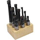1/2 Boring Bar Set C6 9 Pcs Carbide Tipped Bars 3/4 Shank Lathe Tool | Hardened and Ground, Can Bore Flat Bottomed Holes or Face