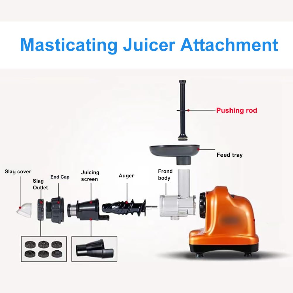 Juicer Replacement Parts Juicing Pushing Rod Compatible with Omega Slow Masticating Juicer Models 8006 8003 8061 Pusher Stick