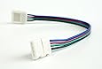 HitLights RGB SMD 5050 (10mm) LED Light Strip Gapless Connector Extension, Multicolor - 6 Inch (4 Pack) Strip to Strip Connector