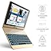 iPad Keyboard Case for iPad 2018 (6th Gen) - iPad 2017 (5th Gen) - iPad Pro 9.7 - iPad Air 2 & 1 - Thin & Light - 360 Rotatable - Wireless/BT - Backlit 7 Color (Tuscan Gold)