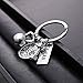 Gmai Fitness Gym Keyring with Quotes, Weight Plate, Dumbbell, and Kettlebell Exercise Bag Charm Pendant Keychain (I CAN)