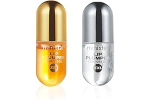 CkFyahp 2 Pcs Natural Lip Plumper Day And Night Lip Plumping Glosses Hydrated Lip Oil Set Plant Extracts Lips Plumping Balm Lip Fuller Moisturizing and Reduce Fine Lines for Sexy Lips