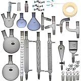 Laboy Glass Advanced Organic Chemistry Lab Glassware Kit Laboratory Glassware Apparatus (38pcs)