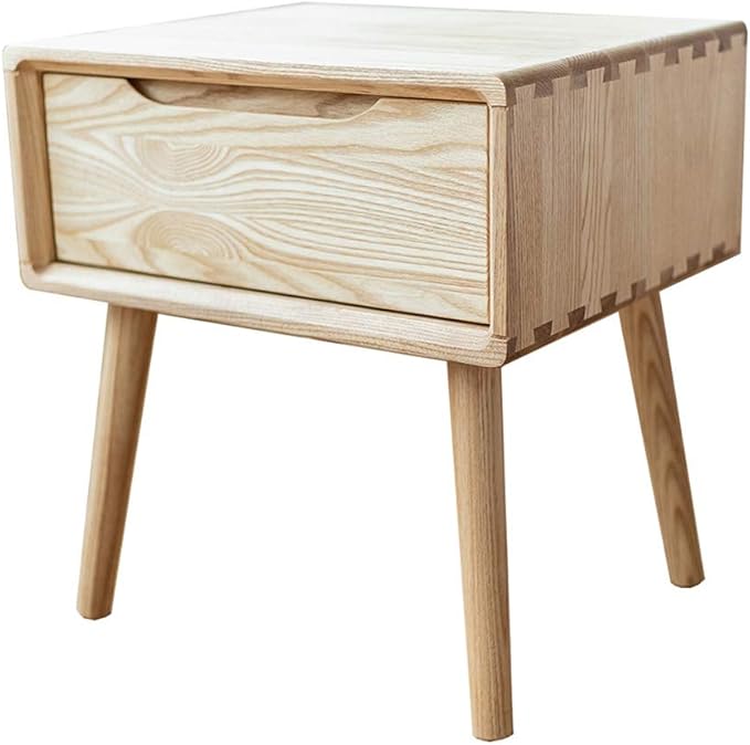 ZWW Mesita De Noche De Madera Maciza, Mesita Auxiliar De Acento De Sala