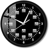 24 Hour Wall Clock Analog Military Time Clock for Military Gifts, 12 Inch | Military Wall Clock, Metal Frame&amp;glass Cover, Silent Non Ticking, Battery Operated, For Home Office Military Retirement Gifts