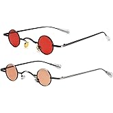 Dollger Punk Polarized Sunglasses 70s Hippie Circle Small Sun Glasses