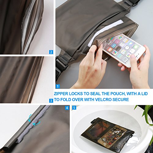 image for JOTO Waterproof Case Dry Bag Pouch Waist Pack with Strap, Waterproof C