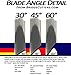 6-Pack Roland Canon Refine Type Replacement Carbide Blade Set 45 degree 