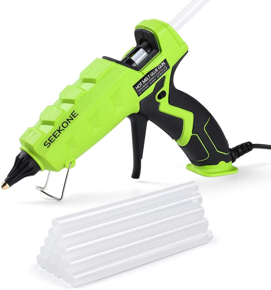 SEEKONE Hot Glue Gun, 60/100W Dual Power Heavy Duty High Temp Melt Glue