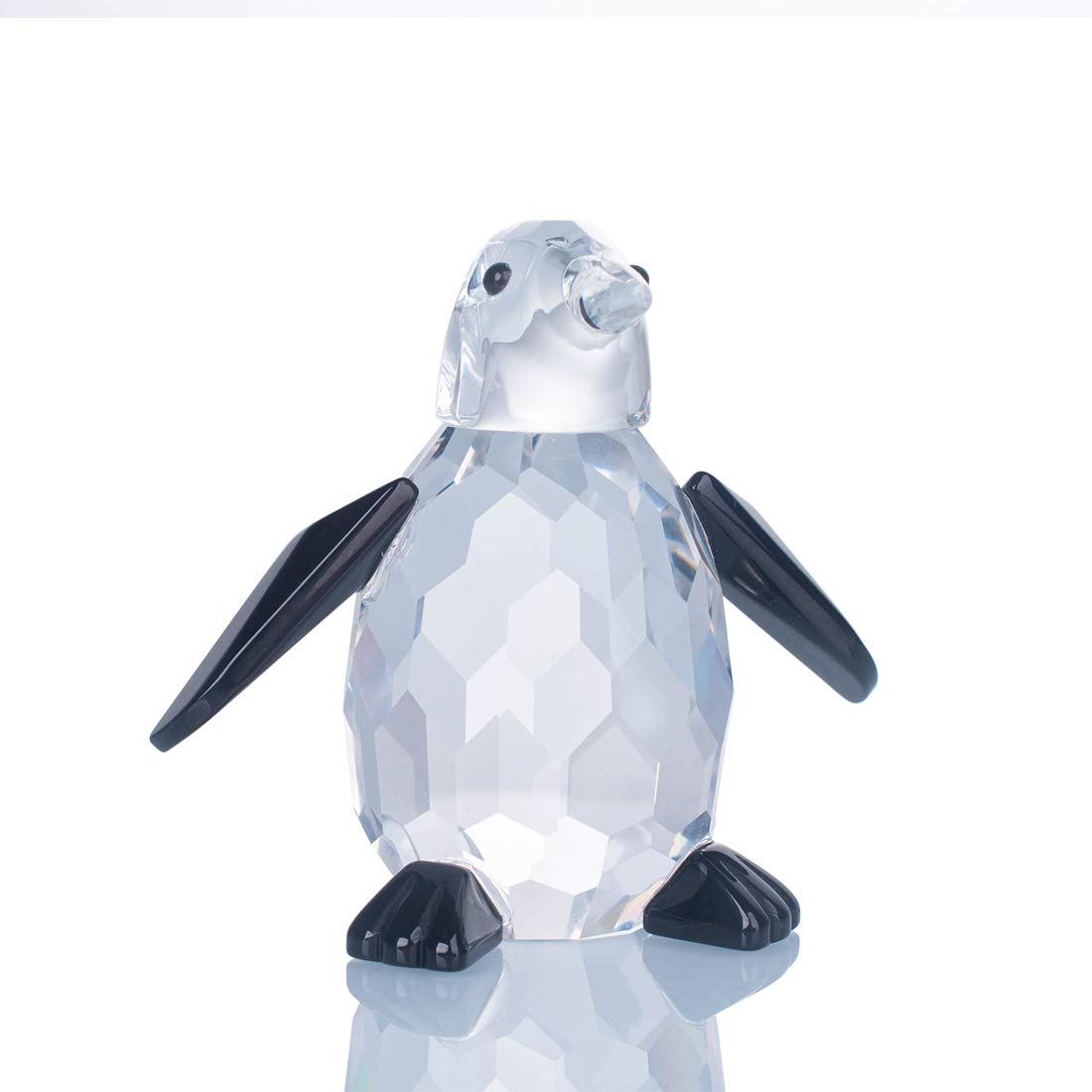 LONGWIN Crystal Cute Penguin Figurines Collectible Glass Animal Figurines Desk Decoration Ornaments