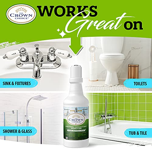 Heavy Duty Hard Water Stain Remover Kit — Hardwater Cleaner 16oz & Non