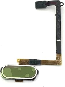 Walking Slow Replacement Gold Home Button Key Flex Cable Compatible with Samsung Galaxy S6 G920 (for All US Carriers)
