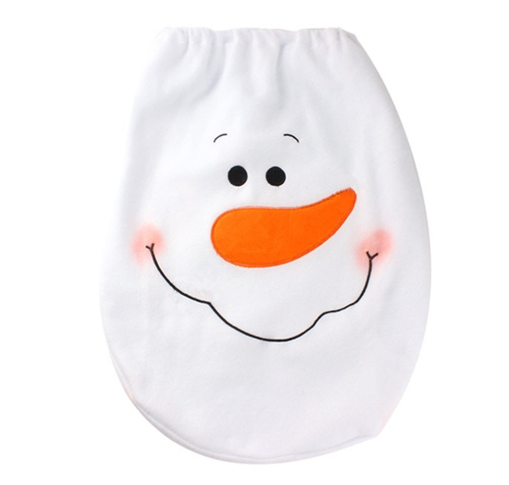 Da.Wa 1 Stück Schneemann Dekoration Weihnachtsdeko WC Toillete Set