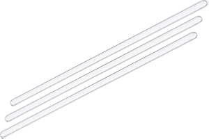 MECCANIXITY Borosilicate Glass Stick 11.81" Length 8mm Dia Stir Rod Mixing Tools with Both Ends Round for Lab Kitchen Science