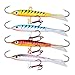 Goture Ice Fishing Jigs Tungsten Kit with Carbon Steel Hooks in Tackle Box, Winter Ice Fishing Lures for Bass, Pike, Trout, Walleye, Crappie, Panfish