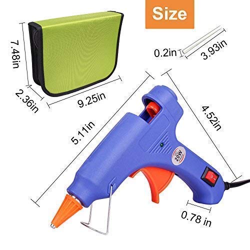 with 50pcs Glue Sticks & Bag, Mini Glue Gun Kit, 20W Hot Glue Gun Super Glue Gun for DIY, Handmade Craft, Sealing, Quick Repairs