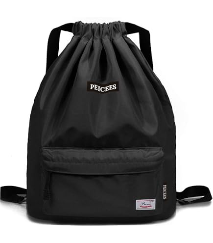 Drawstring Sports Backpack Lightweight Gym Yoga Sackpack Waterproof Daypack Drawstring Backpack Bulk 210D Polyester Cinch Sack Bags  main image 3