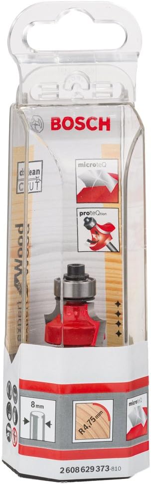 Bosch Accessories 2608629373"Expert" Rounding Router Bit, 0 V, Silver, 8 x 22.2 x 55 mm, 4.75 mm - Image 3