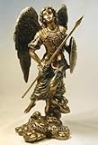 Top Collection Archangel Saint Raphael Statue- God of Healing Sculpture in Premium Cold Cast Bronze- 12-Inch Collectible Ancient Roman Angel Figurine