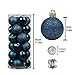 KI Store 24ct Christmas Ball Ornaments Shatterproof Christmas Decorations Tree Balls for Holiday Wedding Party Decoration, Tree Ornaments Hooks Included 2.36” (60mm Midnight Blue)