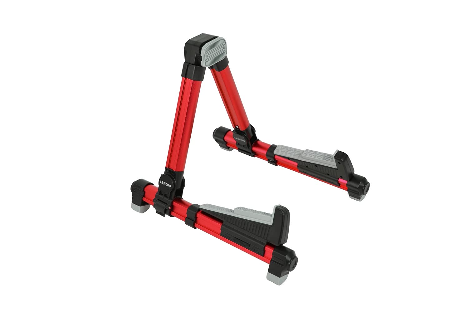 Hebikuo M-40 Guitar Stand (Red). Portable, Stylish stand suitable for different string instruments. Adjustable and sturdy stand your favourite string instrument. Available in different colours.