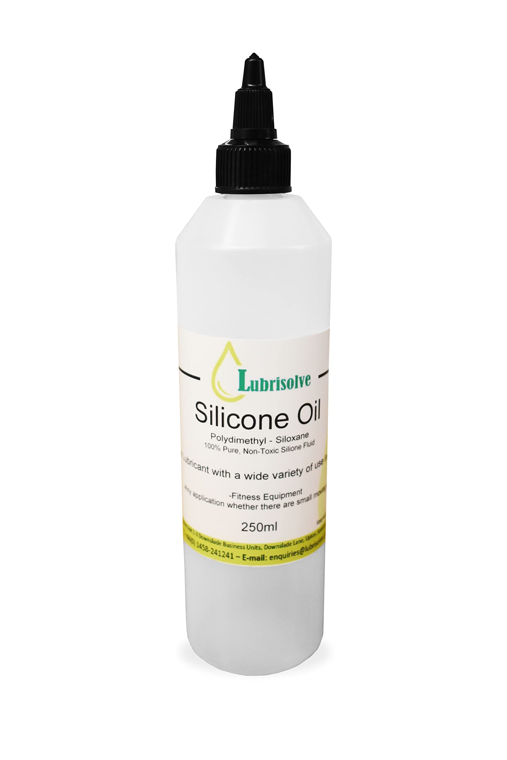 Silicone Oil 250 ml 100% Pure Clear & Non-Toxic Use for Fitness Equipment, Moving Parts, Treadmill Oil