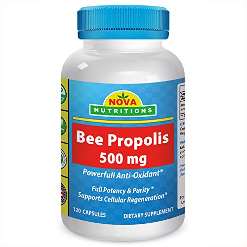 Nova Nutritions Bee Propolis 500 mg Dietary Supplements, (120 capsules)