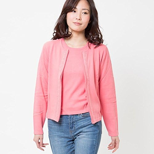 アンゴラ混ジップアップニット ピンク ブラック Ll アンサンブル アンゴラ ニット ニットカーデ 半袖 きれいめ ウール カーディガン レディース オフィス プルオーバー 奉呈 カジュアル トップス