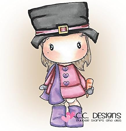 C.C. Designs Rubber Stamp - Swiss Pixie Snowman Heidi