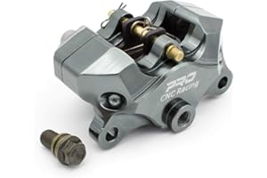 FXCNC 85mm 2-Piston Billet Aluminum Universal Motorcycle Rear Brake Caliper Cover Pump for Motorcorss Bike Mmotorbike Scooters Street Bike (32mm inside circle diameter)