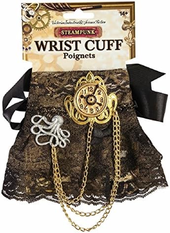 Steampunk Ist Cuff Brown Clock Chain Adult Women'S Victorian Costume Accessory