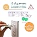 Child Safety Locks. 8 Childproof Cabinet Locks. Bonus 10 Childproof Outlet Covers. Childproof Cupboard, Cabinet, Drawer Locks, Dryer Child Lock, Fridge Lock and Trash Can Lock. No Drilling Needed