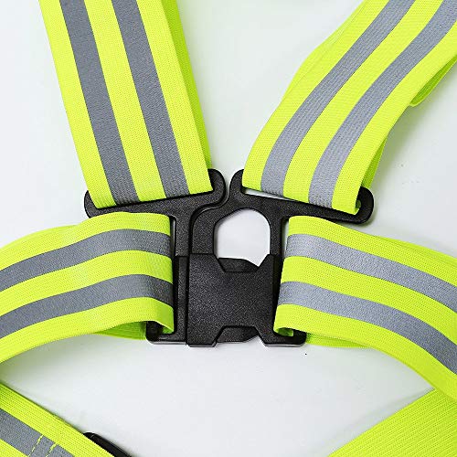 kolmon Adjustable Safety Vest Outdoor Sport Reflective Belt .and a Reflective Pocket. for Night Running. Motorcycles. Walking. Walking The Dog