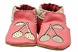 Robeez Cherry Soft Sole Crib Shoe (Infant), Sorbet, 6-12 Months M US