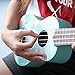 SanDona AK60F Soprano Basswood Ukulele,Children Musical Instruments, 21 Inch with Gig Bag for kids Students and Beginners, Blue and Flower