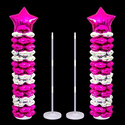 WEIHUIMEI 1PC 97cm High DIY Balloon Column Stand Kits Balloon Column Stand Base and Pole Kit for Birthday Wedding Party Decoration