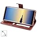 AMOVO Case for Galaxy Note 8 [2 in 1], Samsung Galaxy Note 8 Wallet Case [Detachable Wallet Folio] [Premium Vegan Leather] Samsung Note 8 Flip Cover (Note 8, Brown)