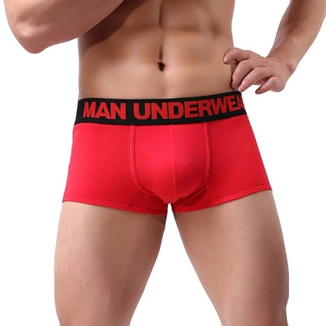Celucke Männer Solide Atmen Bequem Boxershorts, Herren Niedrigtaille Weich Unterwäsche