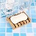 Aysekone 1 Pack Natural Bamboo Soap Dish Tray Holder Storage Soap Rack Plate Box Container for Bathroom Home Outdoor Hiking Camping Use
