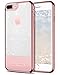 BENTOBEN iPhone 8 Plus Case, iPhone 7 Plus Case, Bling Glitter Clear Drop Protection Hard PC TPU Hybrid Dual Layer Slim Shockproof Stripes Phone Case for iPhone 8 Plus / 7 Plus (5.5 inch) Rose Gold